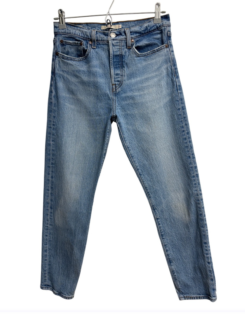 Levi's Wedgie Straight Jeans | Size 27 High Rise Light Wash Cropped Ankle Denim